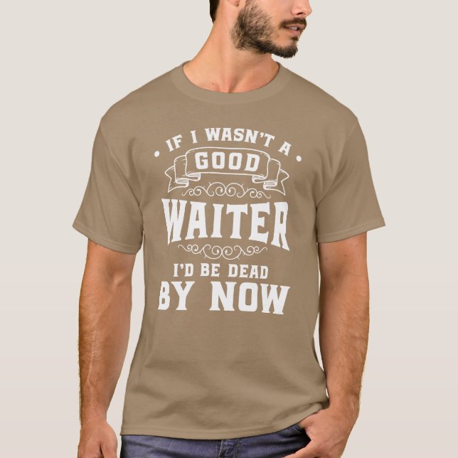 Väntetjänst Pojke för matfest T Shirt (Framsida)