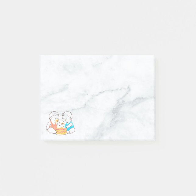 Väntnoter vid inlägg post-it block (Framsida)