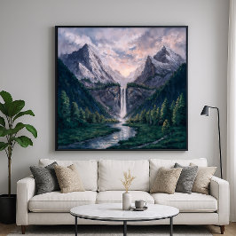 Väntpil - Serene Painterly Ligcape Stil Poster