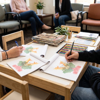 Väntrum Bläckfläck Ritblock Kreativ Aktivitet Anteckningsblock