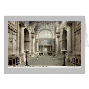 Väntrum, Pennsylvania Station NY 1913 Vintage Hälsningskort