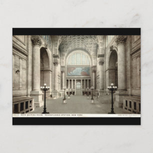 Väntrum, Pennsylvania Station NY 1913 Vintage Vykort