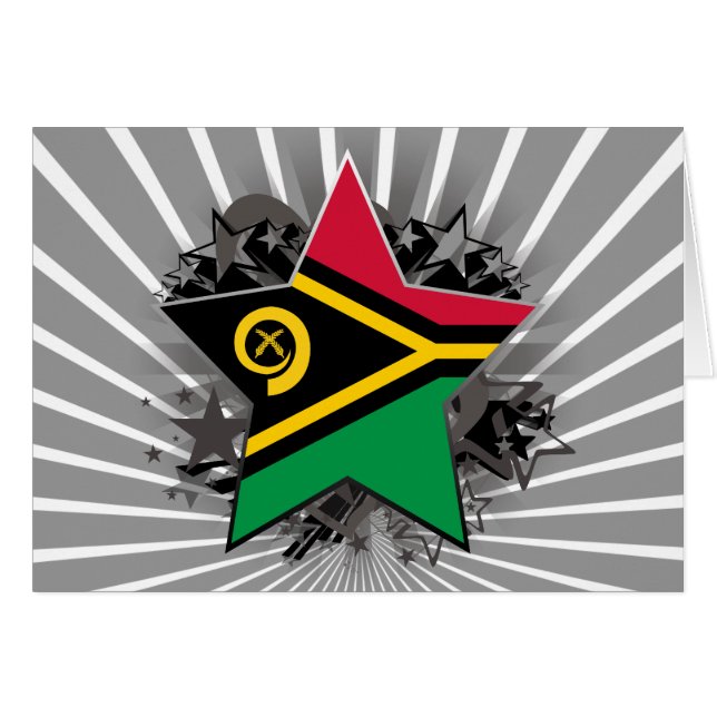 Vanuatisk stjärna hälsningskort (Framsidan Horizontal)
