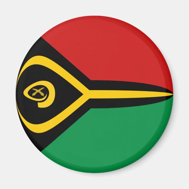 Vanuatu Fisheye Flagga Magnet (Framsidan)