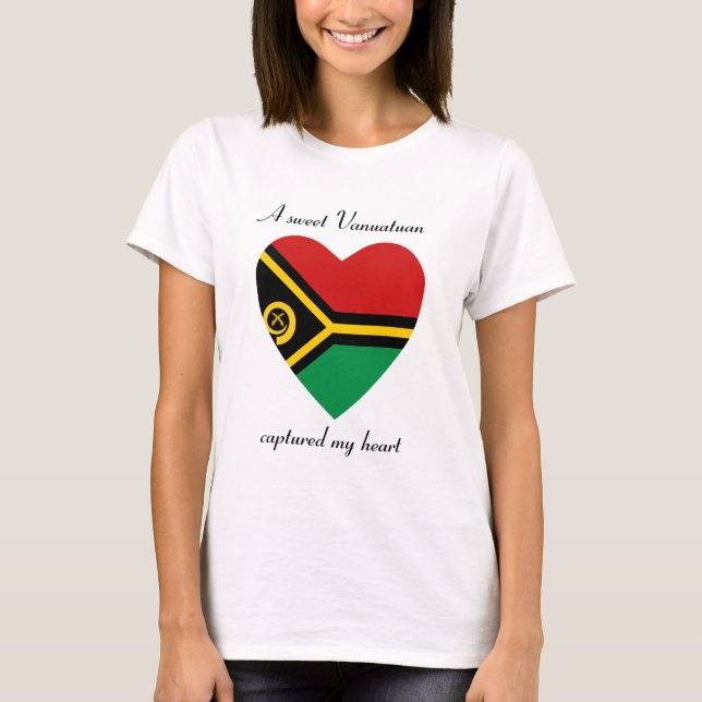 Vanuatu Flag Söta T-Shirt (Framsida)