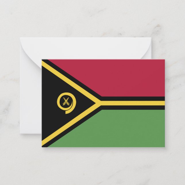 Vanuatu flagga anteckningskort (Framsida)