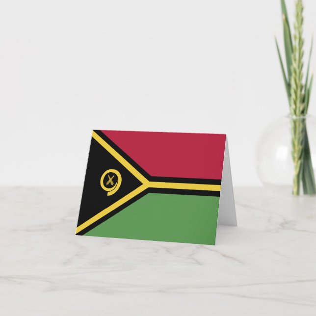 Vanuatu flagga anteckningskort (Framsida)