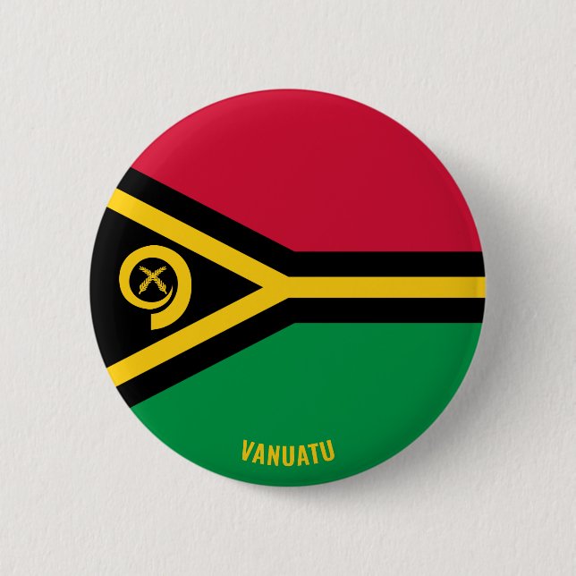 Vanuatu Flagga Charming Patriotic Knapp (Framsida)