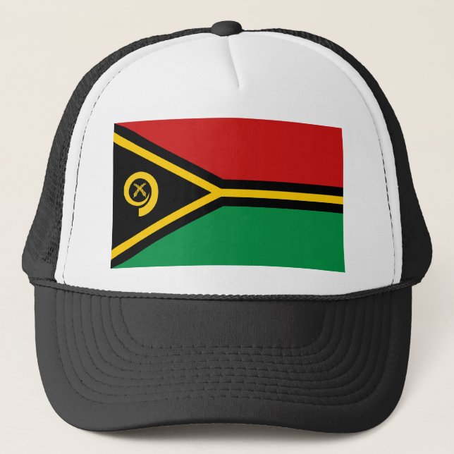 Vanuatu Flagga Hat Truckerkeps (Framsida)