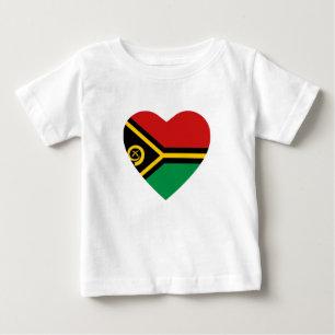 Vanuatu Flagga Heart T-Shirt