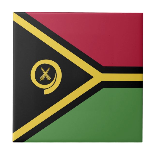 Vanuatu flagga kakelplatta (Framsidan)