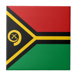 Vanuatu Flagga Keramisk Platta Kakelplatta