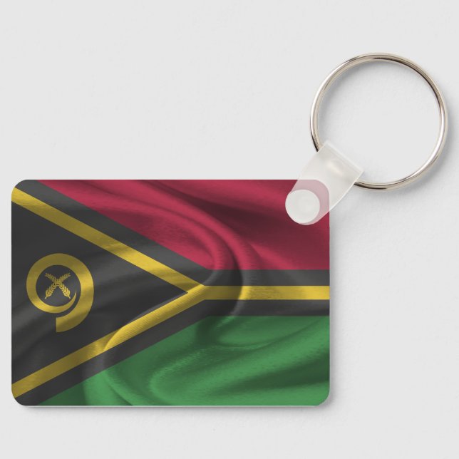 Vanuatu Flagga Keychain Nyckelring (Framsida)