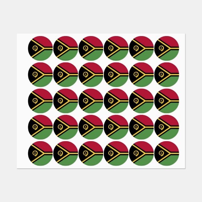 Vanuatu flagga klistermärke (Ark)