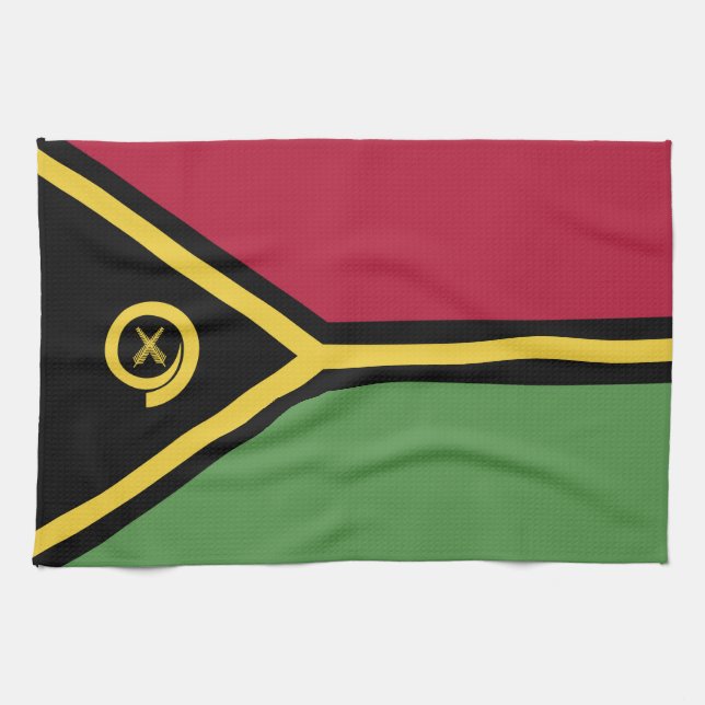 Vanuatu flagga kökshandduk (Horisontell)
