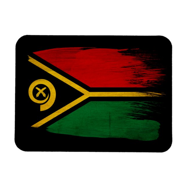 Vanuatu Flagga Magnet (Horisontell)