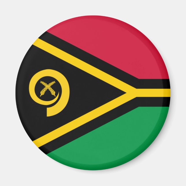 vanuatu flagga magnet (Framsidan)