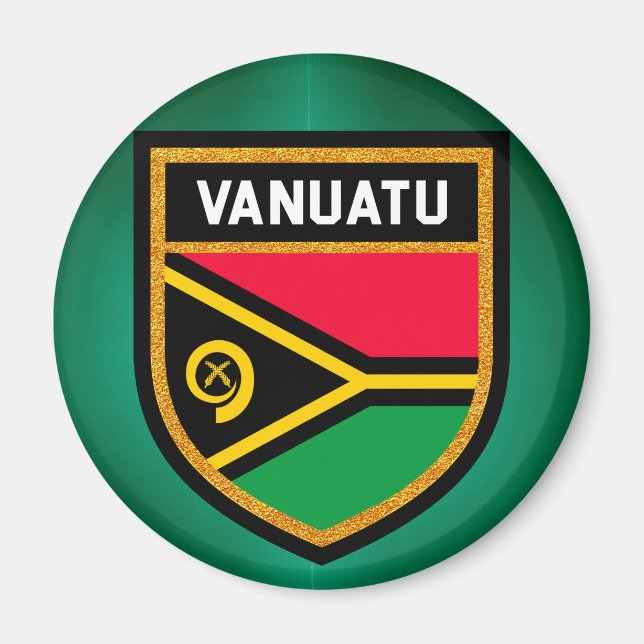 Vanuatu Flagga Magnet (Framsidan)