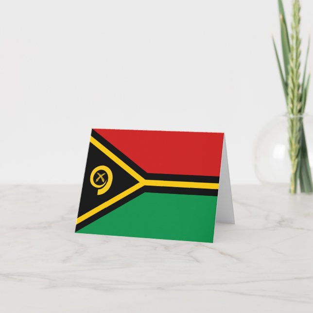 Vanuatu Flagga Notekort Kort (Framsida)