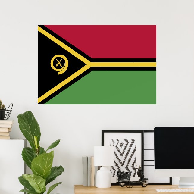 Vanuatu flagga poster (Hemmakontoret)