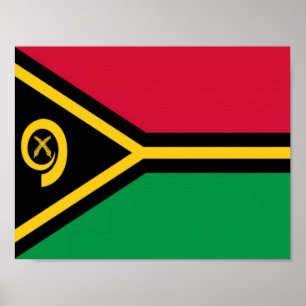 Vanuatu - Flagga - Poster
