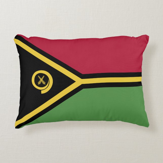 Vanuatu flagga prydnadskudde (Framsidan)
