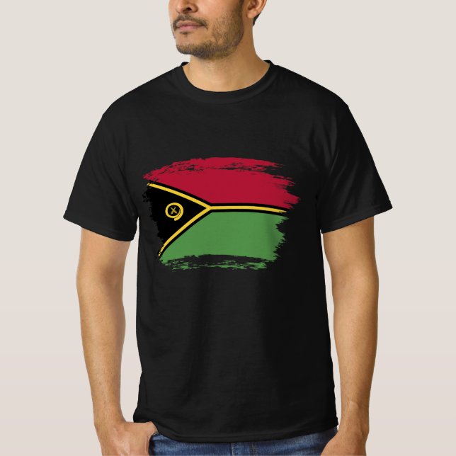 Vanuatu flagga t shirt (Framsida)