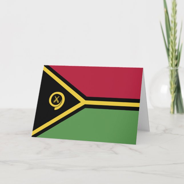 Vanuatu flagga tack kort (Framsida)
