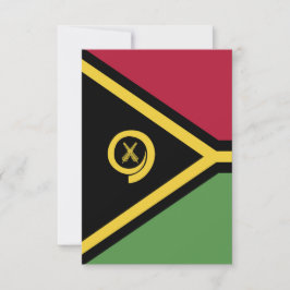 Vanuatu flagga tack kort