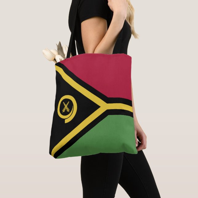 Vanuatu flagga tygkasse (Närbild)