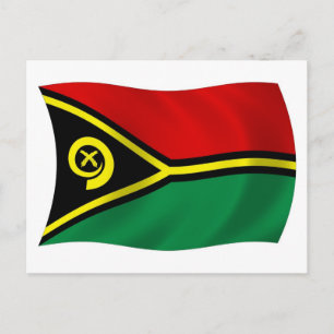 Vanuatu Flagga vykort