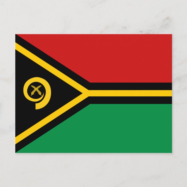 Vanuatu Flagga vykort (Framsida)