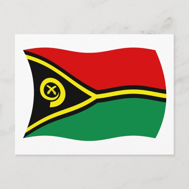 Vanuatu Flagga vykort (Framsida)