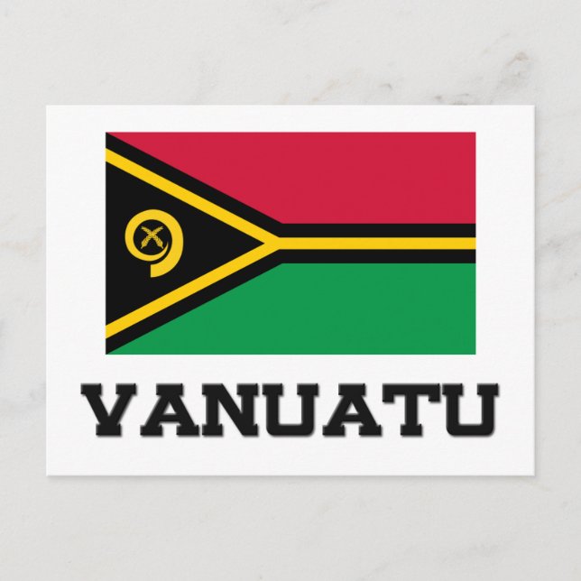 Vanuatu Flagga Vykort (Framsida)