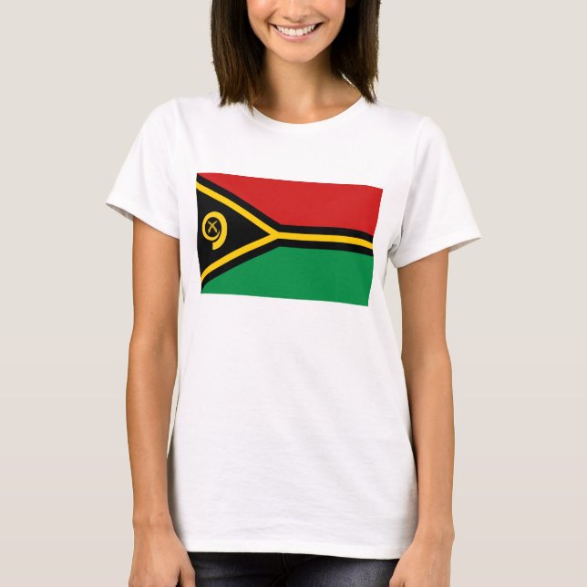 Vanuatu Flagga x Karta T-Shirt (Framsida)