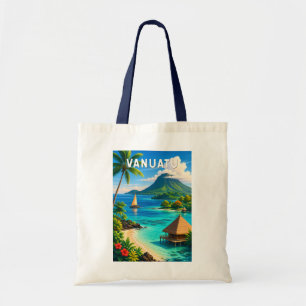 Vanuatu Illustration Resa Konst Vintage Tygkasse
