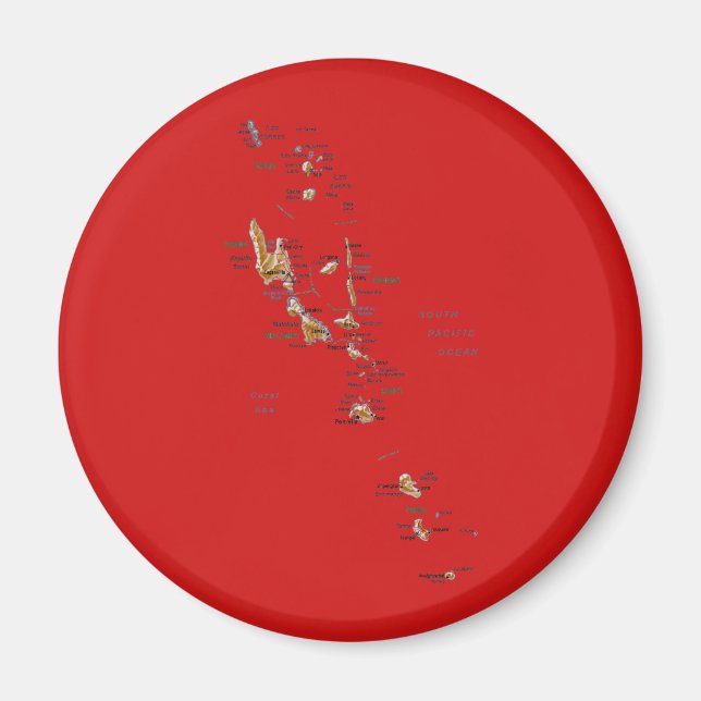 Vanuatu Kartmagnet Magnet (Framsidan)