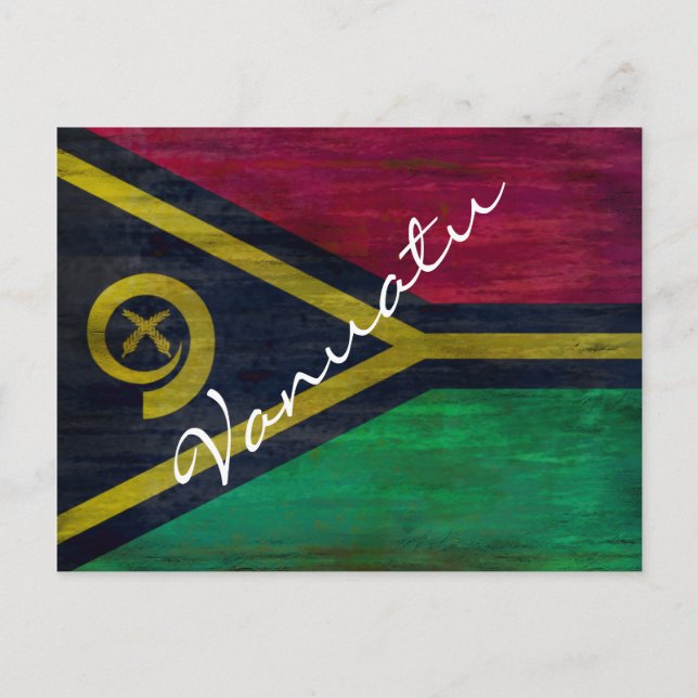 Vanuatu nödlidande flagga vykort (Framsida)