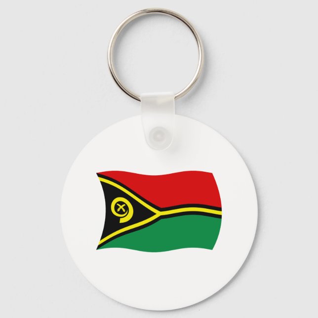 Vanuatu Nyckelring med Flagga (Framsida)