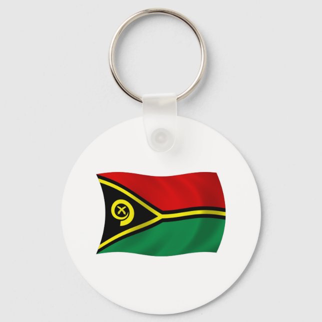 Vanuatu Nyckelring med Flagga (Framsida)