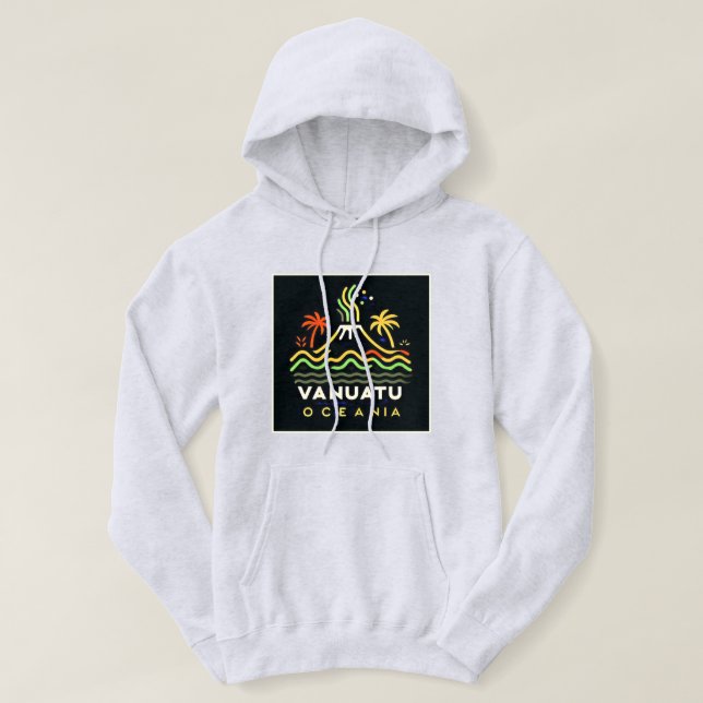Vanuatu Océanie Volcan Hoodie (Design framsida)