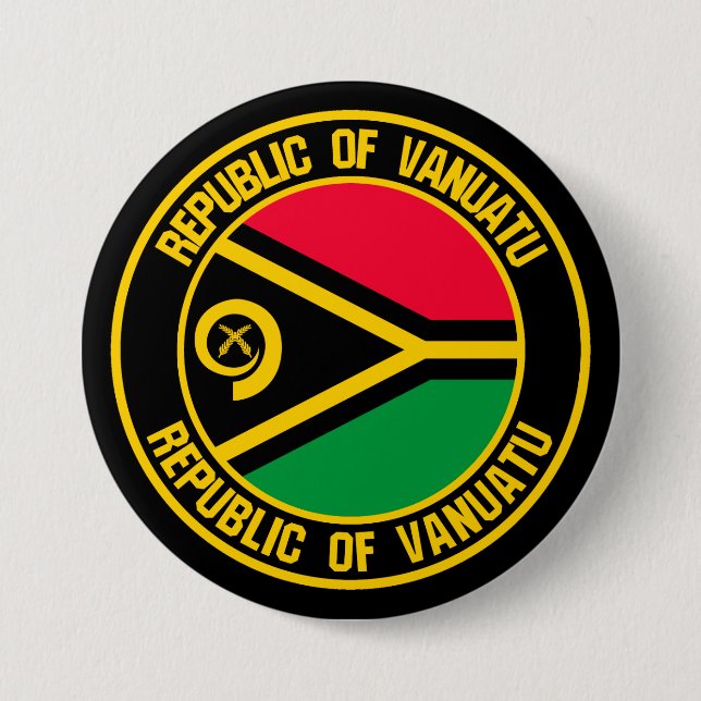 Vanuatu Round Emblem Knapp (Framsida)