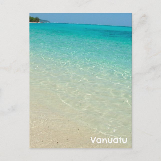 Vanuatu South Pacific Islands Vatten Beach Vykort (Framsida)