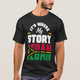 Vanuatu Vanuatuan Vanuatu Flagga där min historia T Shirt