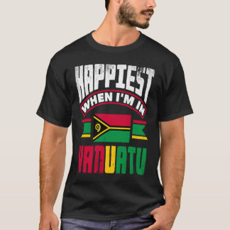 Vanuatu Vanuatuan Vanuatu Flagga inträffar när jag T Shirt