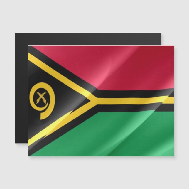 Vanuatu - Wave Flagga - (Fram/baksida)