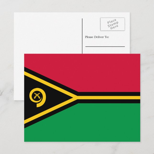Vanuatus flagga, Flagga av Vanuatu Vykort (Fram/baksida)