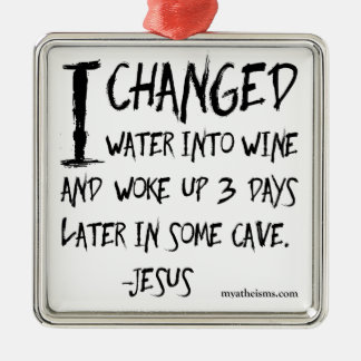 Vanvördigt och uppsluppet ateistord julgransprydnad metall