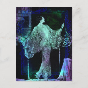 Vanya - blått Grönt Dream-vykort Vykort