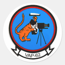 VAP-62 Fyrkantstreck Runt Klistermärke
